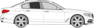 Afbeelding van Zijruit rechts BMW 5-serie sedan (DONKERE RUIT)