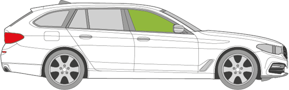 Afbeelding van Zijruit rechts BMW 5-serie break