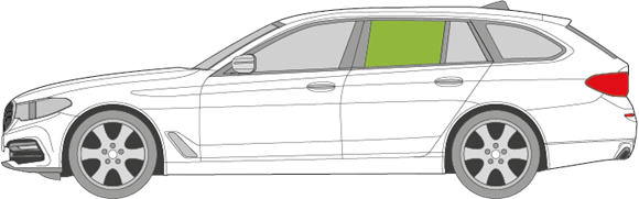 Afbeelding van Zijruit links BMW 5-serie break 