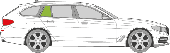Afbeelding van Zijruit rechts BMW 5-serie break