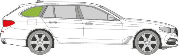 Afbeelding van Zijruit rechts BMW 5-serie break