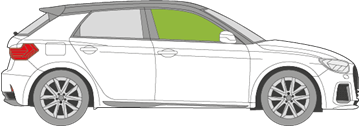 Afbeelding van Zijruit rechts Audi A1 