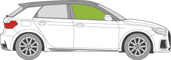 Afbeelding van Zijruit rechts Audi A1 