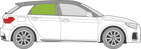 Afbeelding van Zijruit rechts Audi A1 