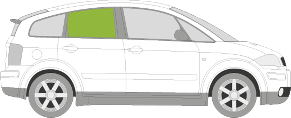 Afbeelding van Zijruit rechts Audi A2