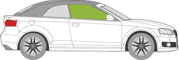 Afbeelding van Zijruit rechts Audi A3 cabrio