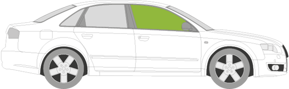 Afbeelding van Zijruit rechts Audi A4 sedan