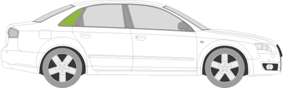 Afbeelding van Zijruit rechts Audi A4 sedan