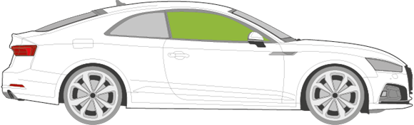 Afbeelding van Zijruit rechts Audi A5 Coupé 