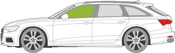 Afbeelding van Zijruit links Audi A6 sedan 