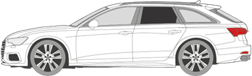 Afbeelding van Zijruit links Audi A6 Avant (DONKERE RUIT) 