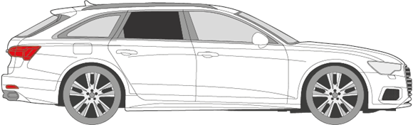 Afbeelding van Zijruit rechts Audi A6 Avant (DONKERE RUIT) 