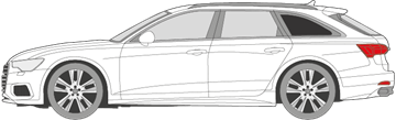 Afbeelding van Zijruit links Audi A6 Avant (DONKERE RUIT)