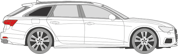 Afbeelding van Zijruit rechts Audi A6 Avant (DONKERE RUIT)