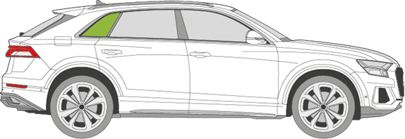 Afbeelding van Zijruit rechts Audi Q8 