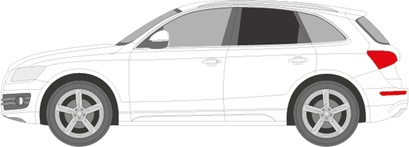 Afbeelding van Zijruit links Audi Q5 (DONKERE RUIT)