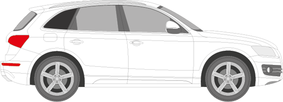 Afbeelding van Zijruit rechts Audi Q5 (DONKERE RUIT)