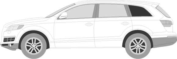 Afbeelding van Zijruit links Audi Q7 (DONKERE RUIT)