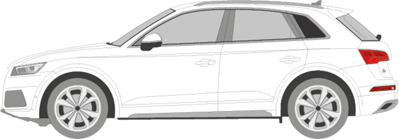 Afbeelding van Zijruit links Audi Q7 (DONKERE RUIT)