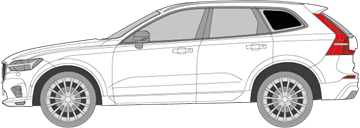 Afbeelding van Zijruit links Volvo XC60 (DONKERE RUIT)