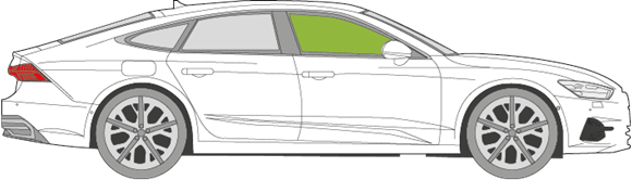 Afbeelding van Zijruit rechts Audi A7 