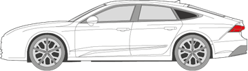 Afbeelding van Zijruit links Audi A7 (DONKERE RUIT)