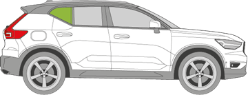 Afbeelding van Zijruit rechts Volvo XC40 