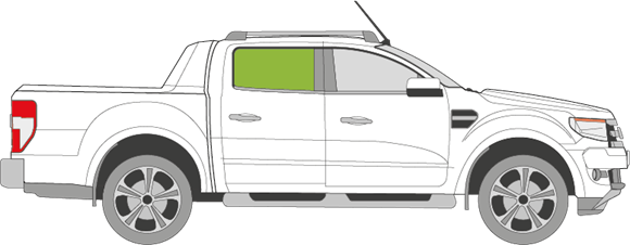 Afbeelding van Zijruit rechts Ford Ranger 4 deurs