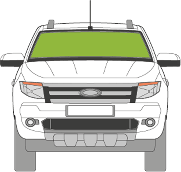 Afbeelding van Voorruit Ford Ranger 4d 2012-2016 sensor verwarmd