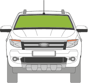 Afbeelding van Voorruit Ford Ranger 4d 2016-2019 sensor verwarmd