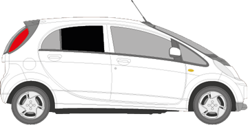 Afbeelding van Zijruit rechts Peugeot Ion (DONKERE RUIT)