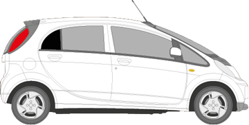 Afbeelding van Zijruit rechts Peugeot Ion (DONKERE RUIT)