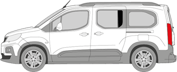 Afbeelding van Zijruit links Citroën Berlingo (DONKERE RUIT)
