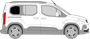 Afbeelding van Zijruit rechts Citroën Berlingo (DONKERE RUIT)