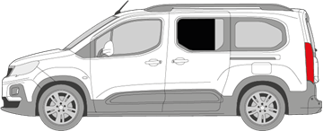 Afbeelding van Zijruit links Citroën Berlingo (DONKERE RUIT) 