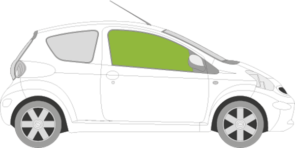 Afbeelding van Zijruit rechts Toyota Aygo 3 deurs