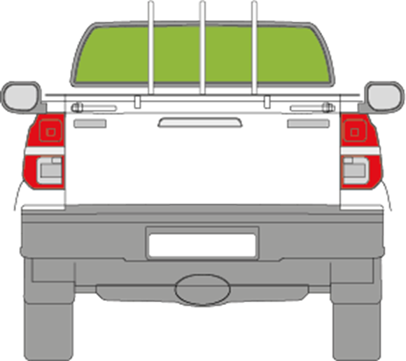 Afbeelding van Achterruit Toyota Hi-lux