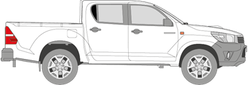 Afbeelding van Zijruit rechts Toyota Hi-lux (DONKERE RUIT)