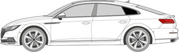 Afbeelding van Zijruit links Volkswagen Arteon (DONKERE RUIT)