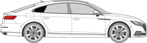 Afbeelding van Zijruit rechts Volkswagen Arteon (DONKERE RUIT)