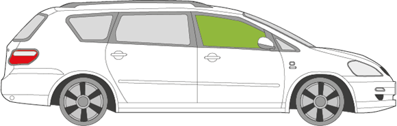 Afbeelding van Zijruit rechts Toyota Avensis break 