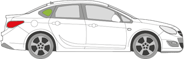 Afbeelding van Zijruit rechts Opel Astra sedan