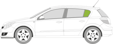 Afbeelding van Zijruit links Opel Astra 5 deurs