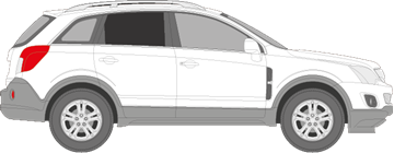 Afbeelding van Zijruit rechts Opel Antara (DONKERE RUIT)