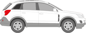 Afbeelding van Zijruit rechts Opel Antara (DONKERE RUIT)