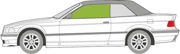 Afbeelding van Zijruit links BMW 3-serie cabrio 