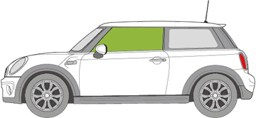 Afbeelding van Zijruit links Mini 3 deurs hatchback