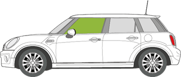 Afbeelding van Zijruit links Mini 5 deurs hatchback