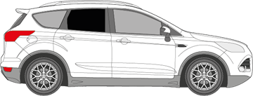 Afbeelding van Zijruit rechts Ford Kuga (DONKERE RUIT)