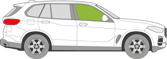 Afbeelding van Zijruit rechts BMW X7